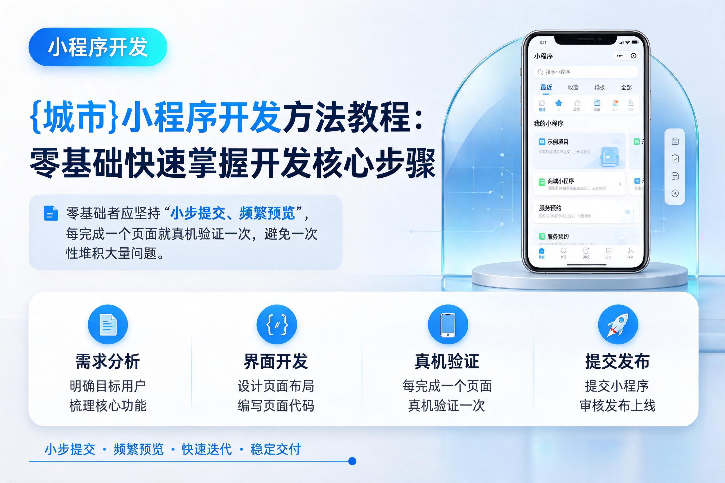 昌乐小程序开发方法教程：零基础快速掌握开发核心步骤